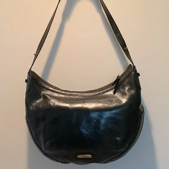 Cole Haan Black Leather Shoulder Handbag - Picture 1 of 16